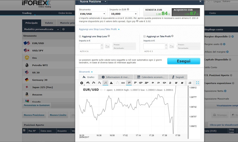 iforex gestione ordini